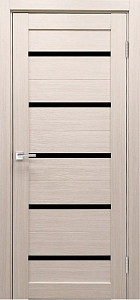 Товар Межкомнатная дверь Легенда X-3 тон Кремовая лиственница Остекление Лакобель черное