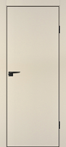 Товар Межкомнатная дверь P-1 кромка ABS черная c 4-х ст. Бежевый матовый